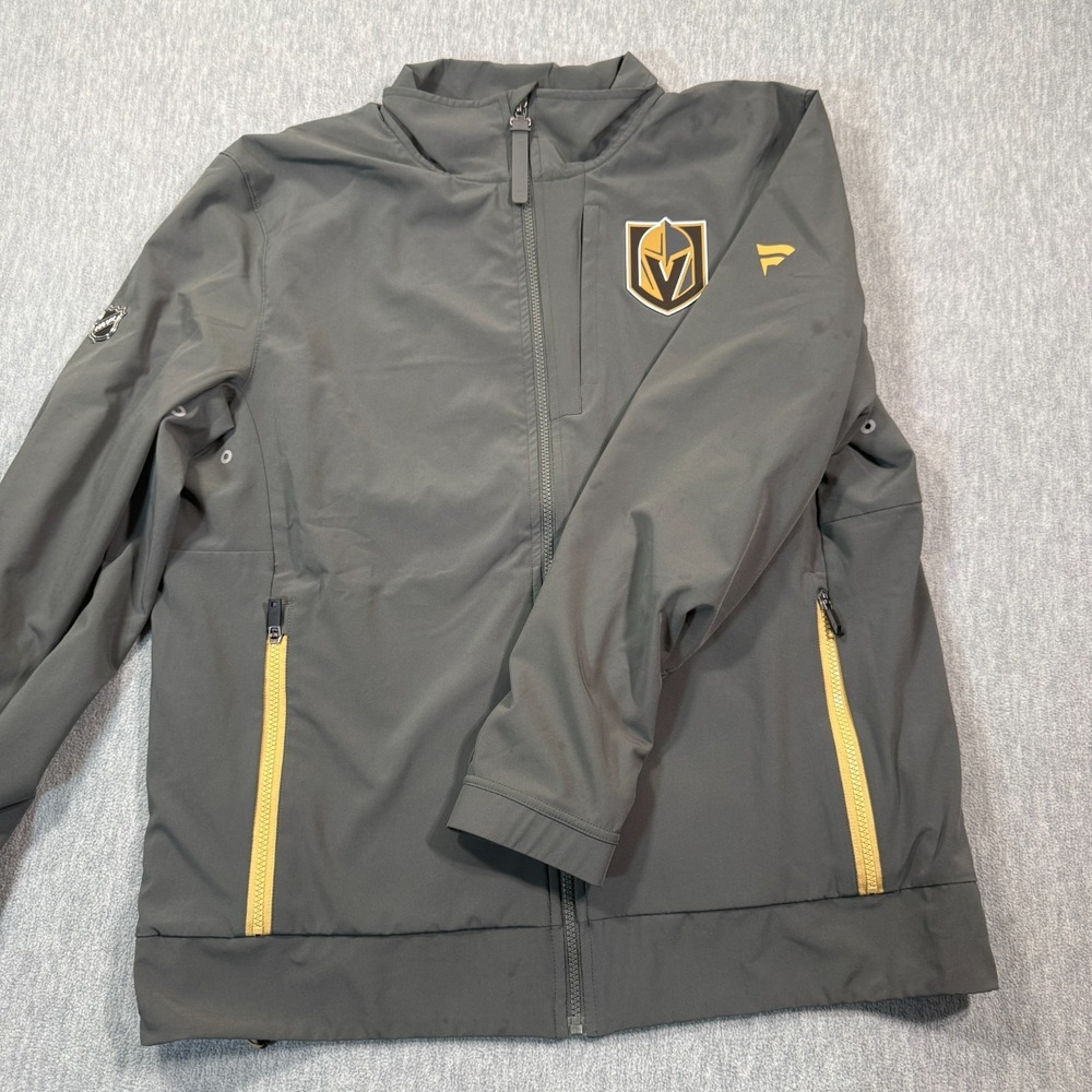 Fanatics NHL Jacket Mens L Gray Vegas Golden Knights Softshell Zip‎ Up